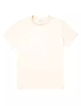 Sunspel Womens Boy-Fit Crew Neck T-Shirt Undyed