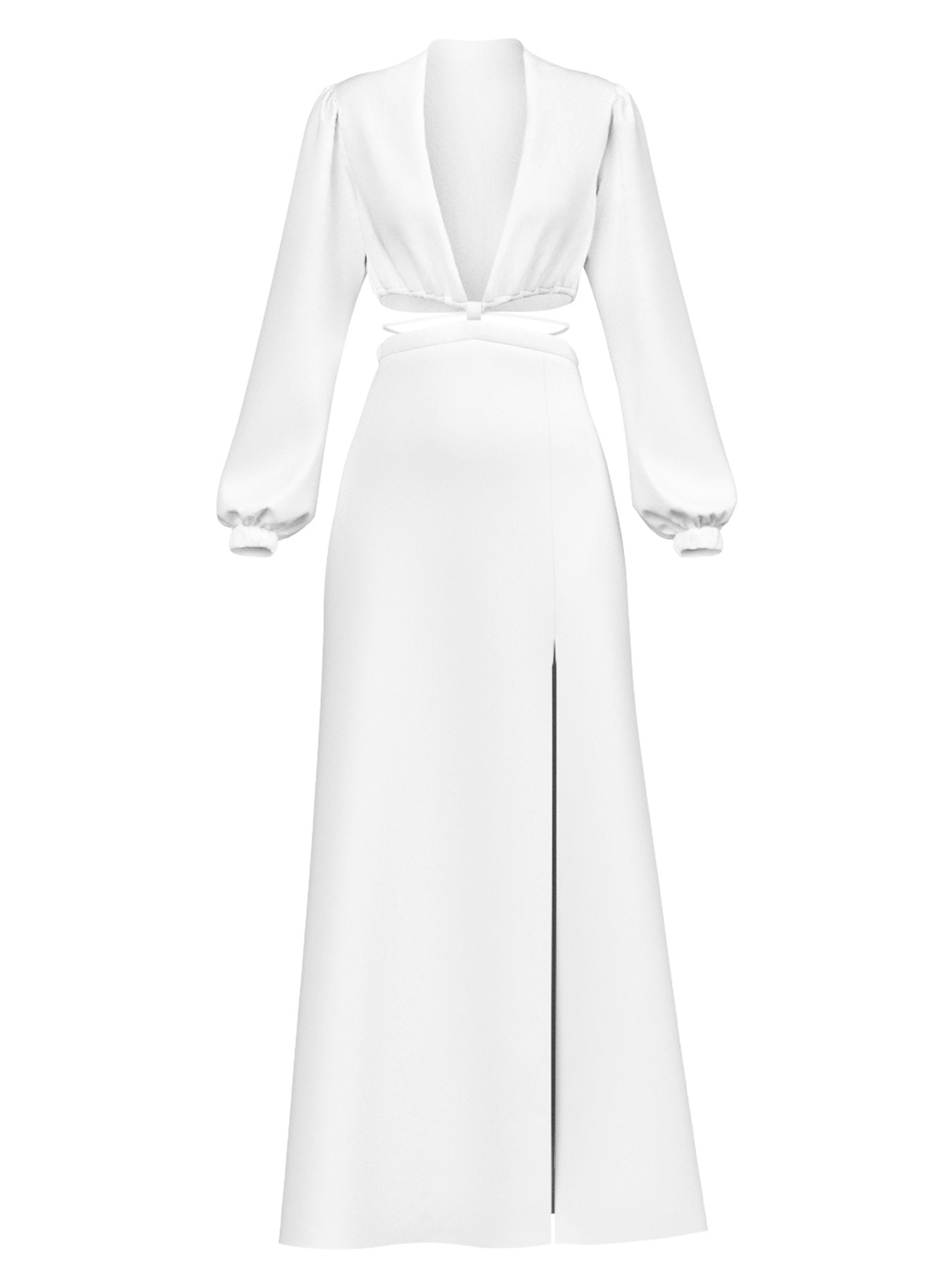 Sustainable Amal Dress - Solid Blanc