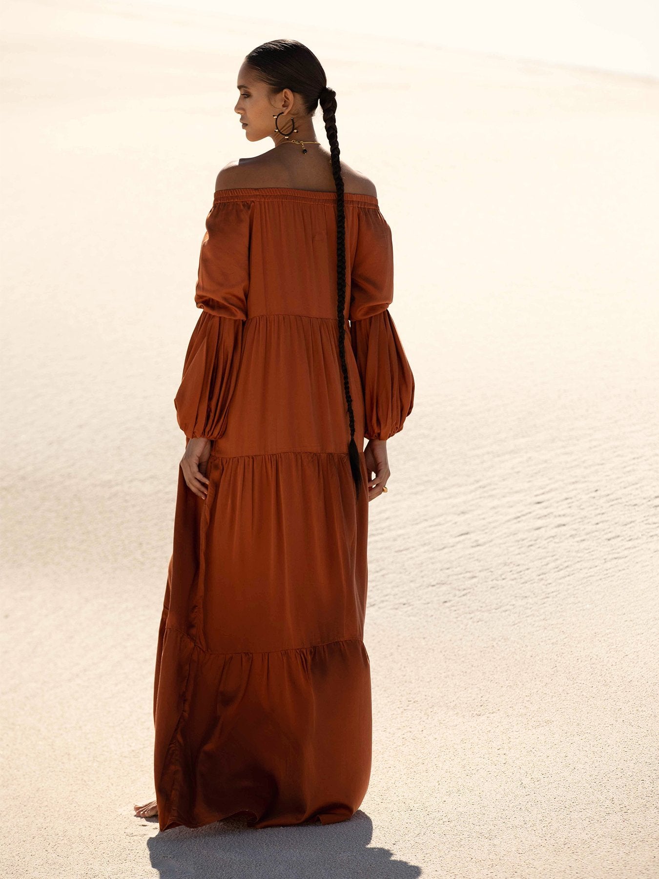 Sustainable Kudi Dress - Solid Rust