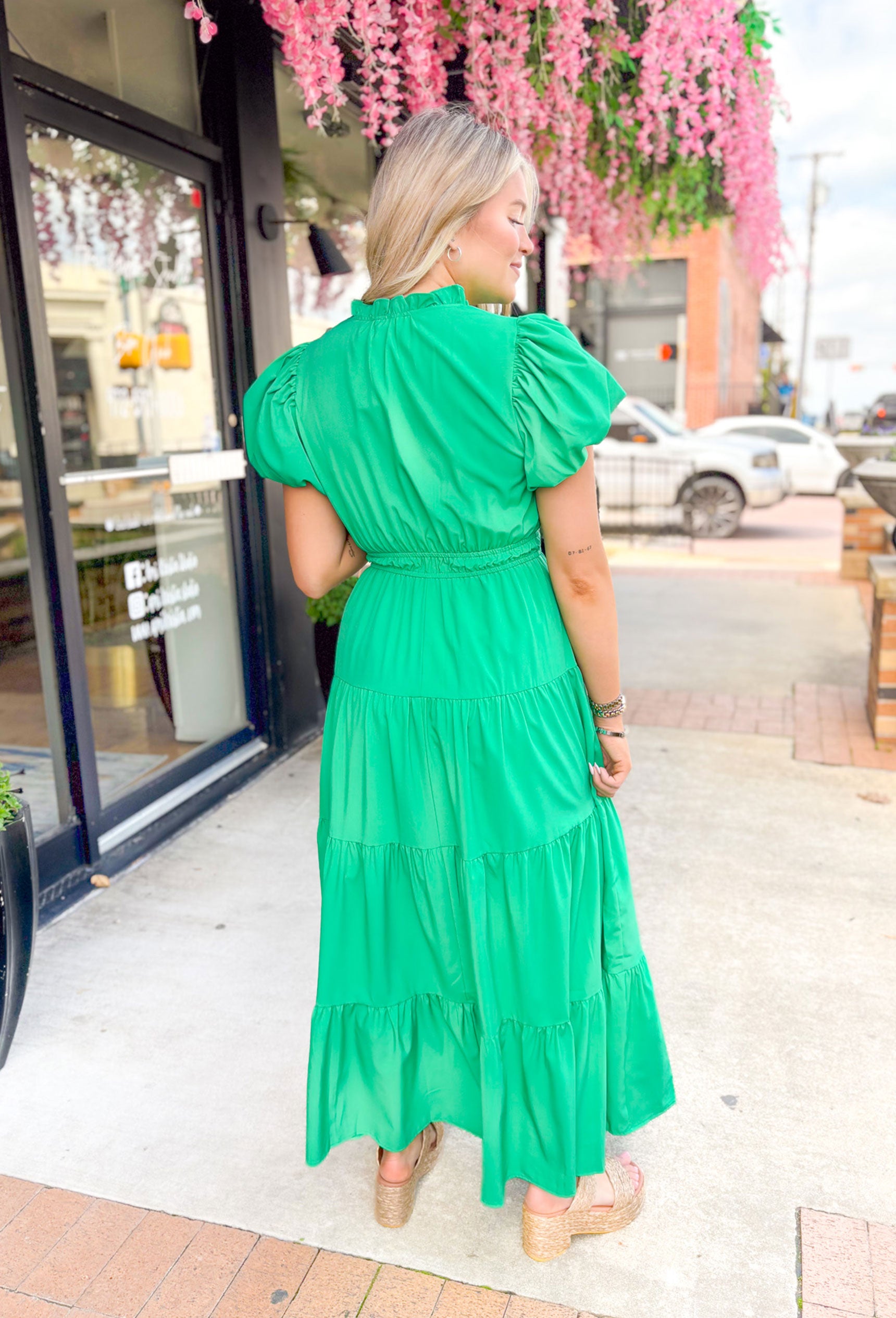 Take It To Heart Midi Dress in Green