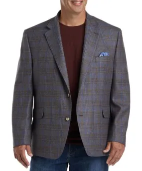 Tallia Orange Big & Tall Tallia Multi Plaid Sport Coat