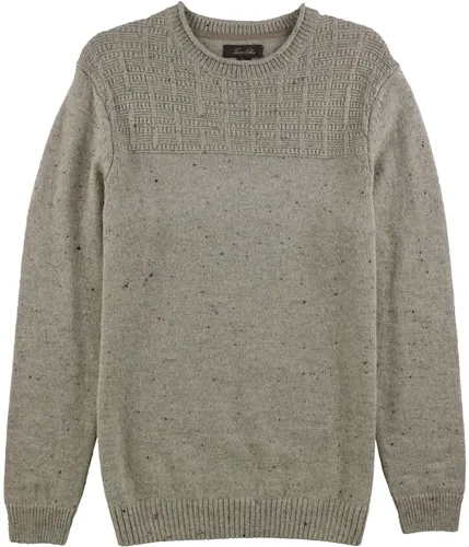 Tasso Elba Mens Duel-Textured Knit Pullover Sweater