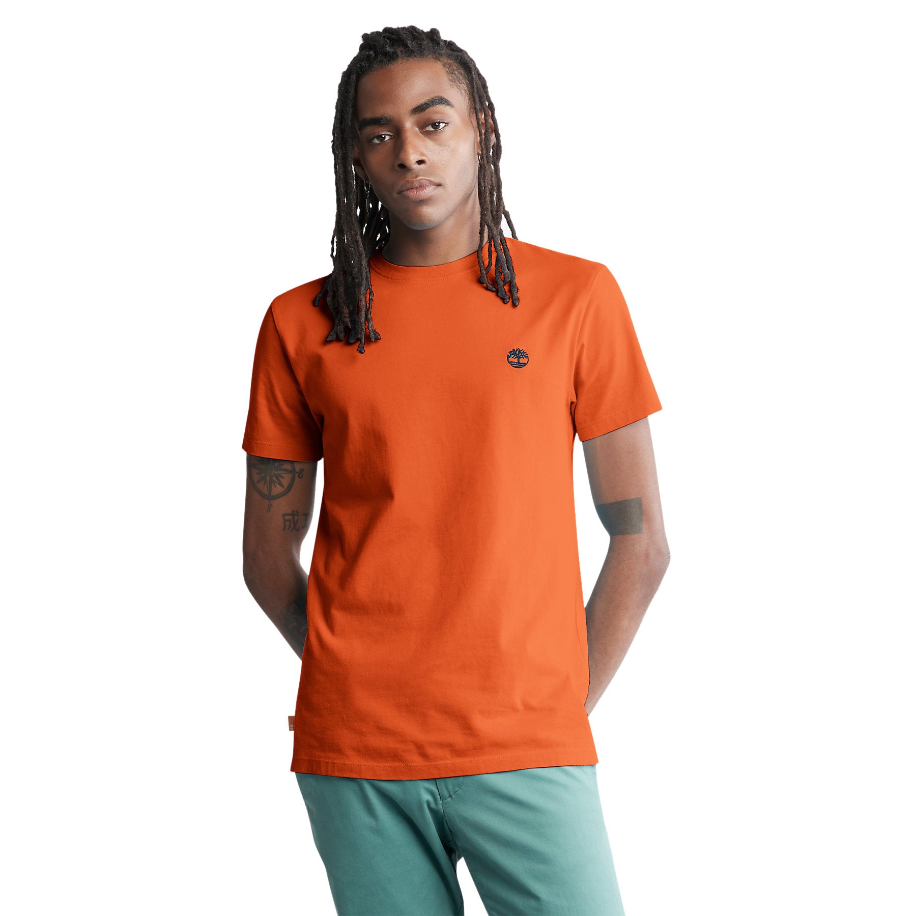 Timberland Mens Crew Neck T Shirt 'Dunstan River Jersey Crew' Slim Fit - Short Sleeved