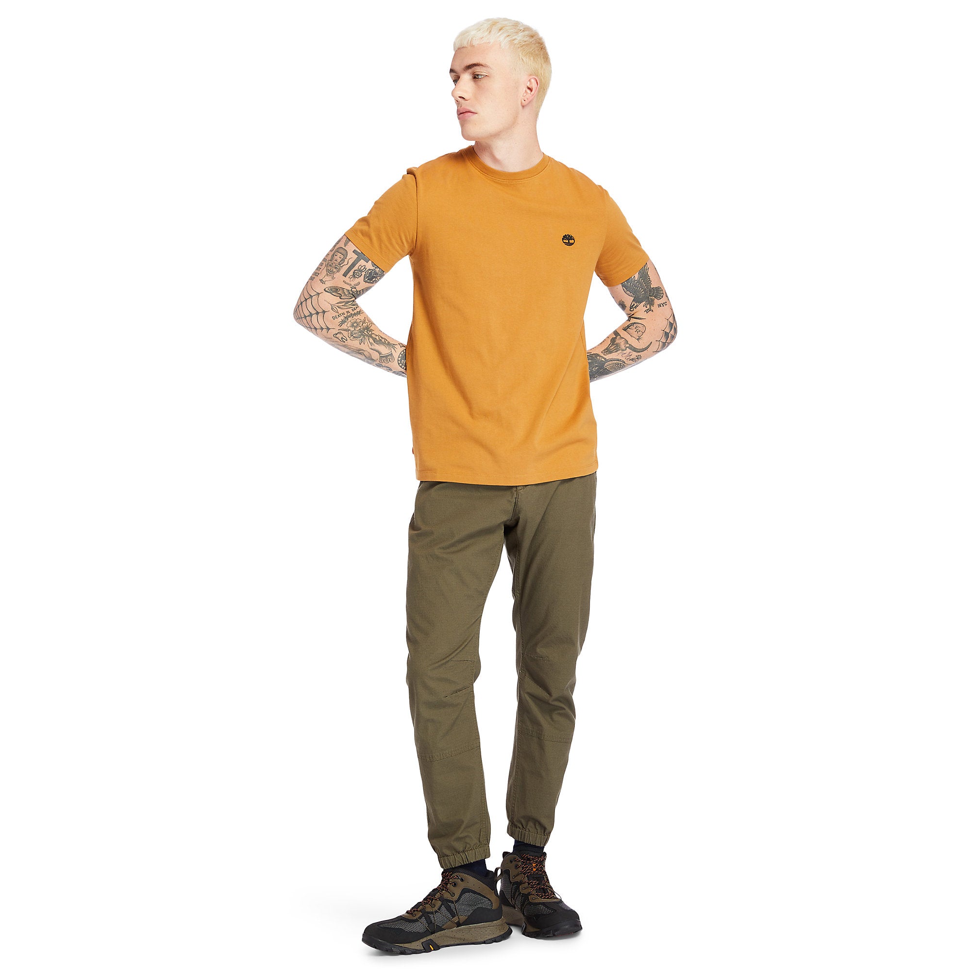 Timberland Mens Crew Neck T Shirt 'Dunstan River Jersey Crew' Slim Fit - Short Sleeved