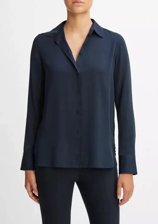 VINCE SLIM FITTED BLOUSE