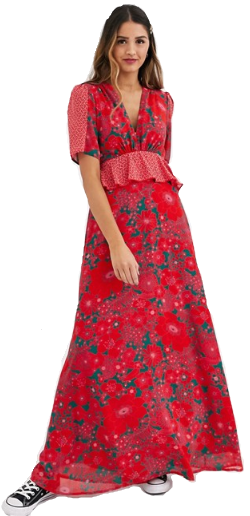 Vivid Floral Maxi Dress