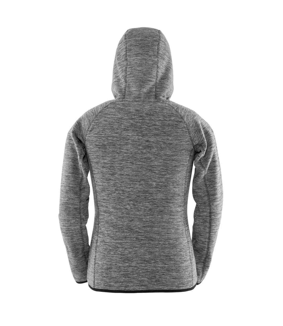 Womens/ladies microfleece fitness full zip hoodie grey Spiro