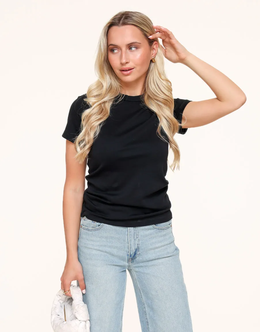 Zwarte Basic - T-shirt